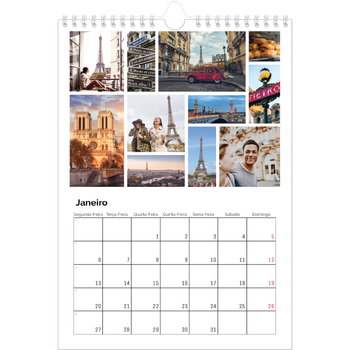 Calendário fotográfico A4 — Moldura
