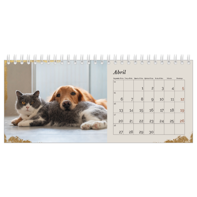 Calendários de mesa — Classic Gold [Abril]
