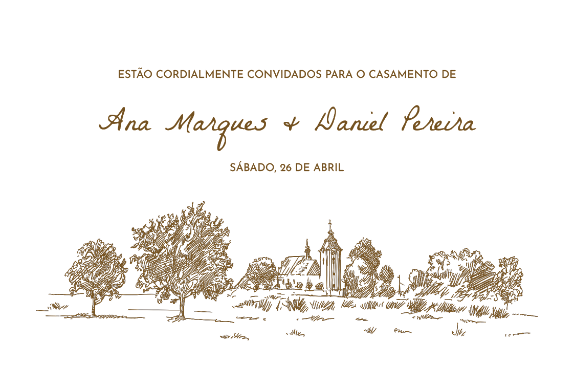 Convites — Esboços de casamento
