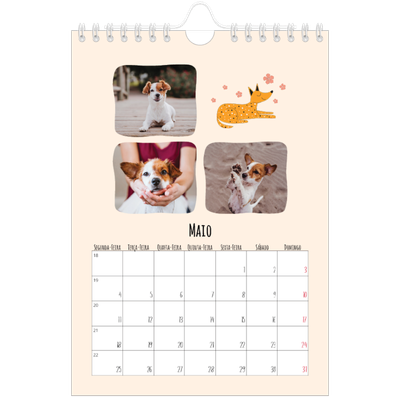 Calendário A5 — Patas de cão e garatujas [capa]
