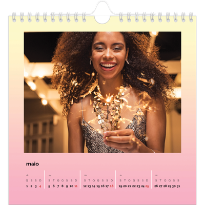 Calendário quadrado — Tons pastel [capa]