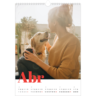 Calendário A3 — Um ano audacioso [Abril]