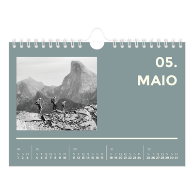 Calendário A5 horizontal — Contemporâneo arrojado [capa]