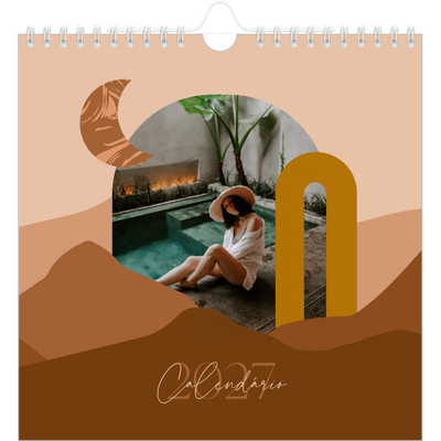 Calendário quadrado — Montanhas neutras [capa]