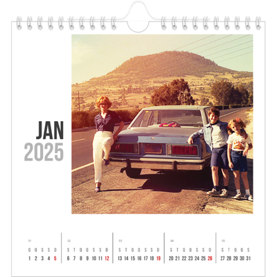 Calendário quadrado — Texto abreviado [Janeiro]