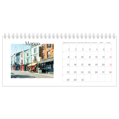 Calendários de mesa — O meu diário de viagem [Março]