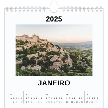 Calendário fotográfico quadrado — Fotografia simples