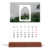 Calendário de mesa com suporte em madeira - vertical  — O arco aberto [Janeiro]