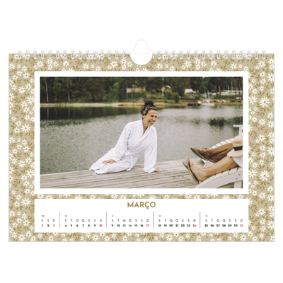 Calendário A4 horizontal — Florescer [Março]