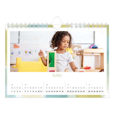 Calendário A5 horizontal — Efeito de pincel [capa]