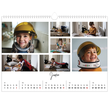 Calendário fotográfico horizontal A3 — Arranjos fotográficos