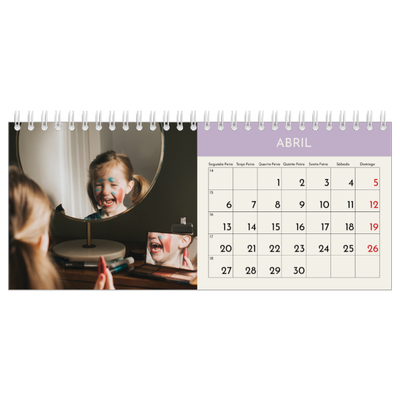 Calendários de mesa — Capítulos pastel [Abril]