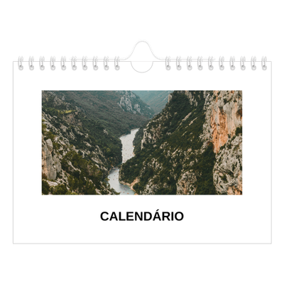 Calendário A5 horizontal — Fotografia simples [capa]