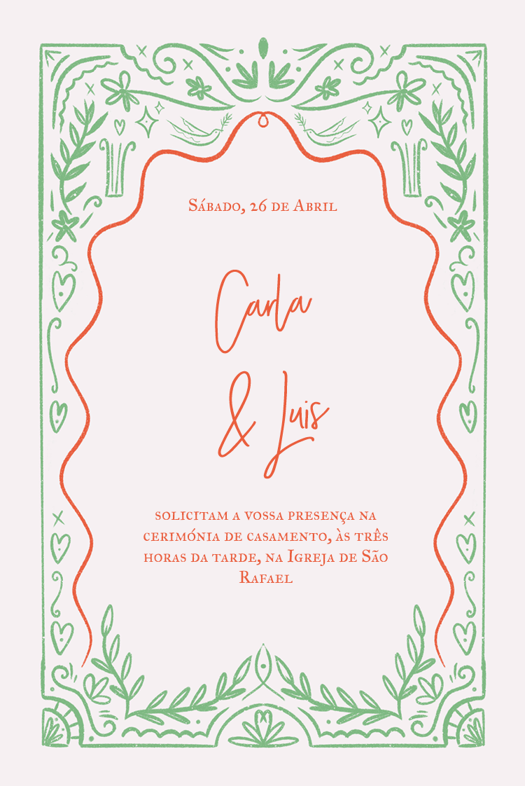 Convites — Contornos pop retro