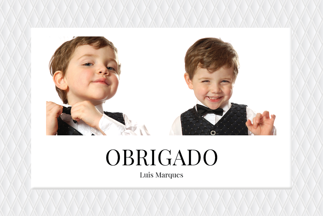 Cartões de agradecimento — Papel em relevo