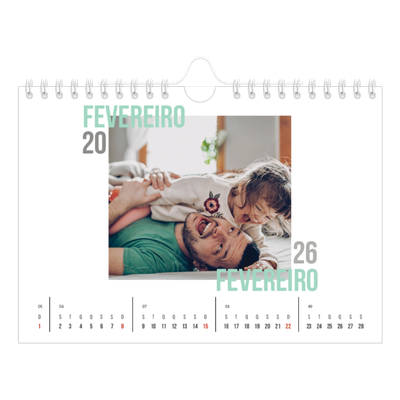 Calendário A5 horizontal — Tipo de casal [Fevereiro]