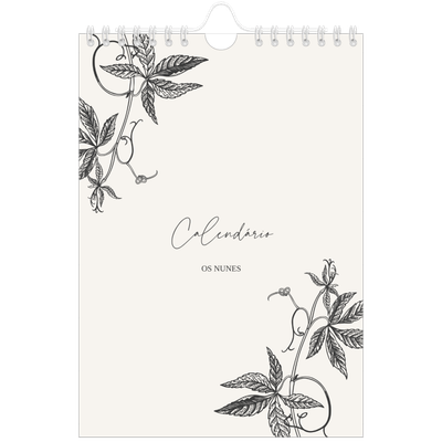 Calendário A5 — Tinta e hera [capa]