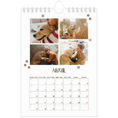 Calendário A5 — Cãozinho brincalhão [Abril]