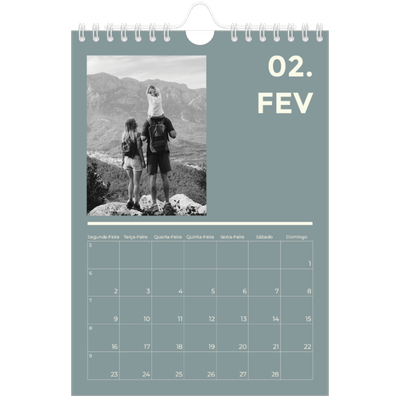 Calendário A5 — Contemporâneo arrojado [Fevereiro]