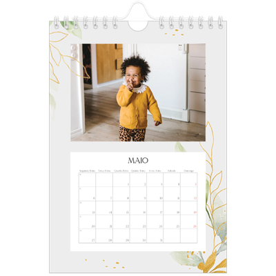 Calendário A5 — Salpicos florais [capa]