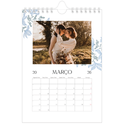 Calendário A5 — Floral elegante [Março]