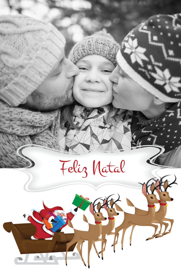 Cartões — Trenó de rena