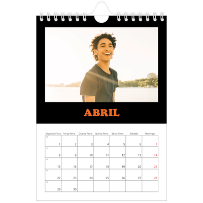 Calendário A5 — Tipo divertido [Abril]