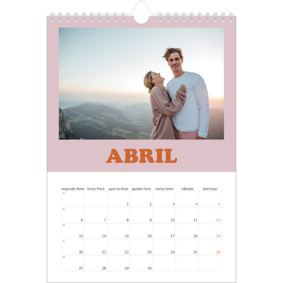 Calendário fotográfico A4 — Molduras retro [Abril]