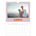 Calendário fotográfico A4 — Molduras retro [Abril]