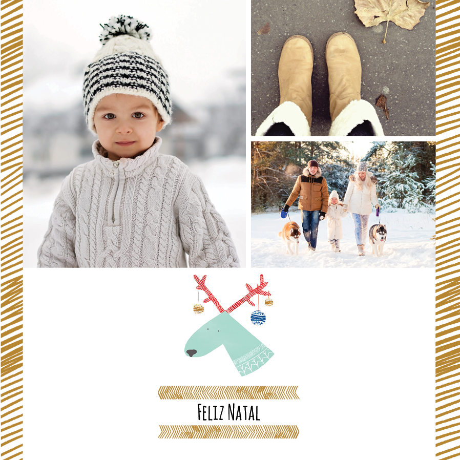 Cartões — Renas artesanais