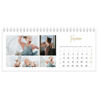 Calendários de mesa — Texto para rabiscar [Fevereiro]