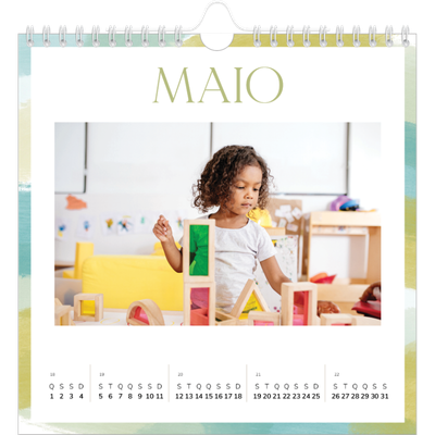 Calendário quadrado — Efeito de pincel [capa]