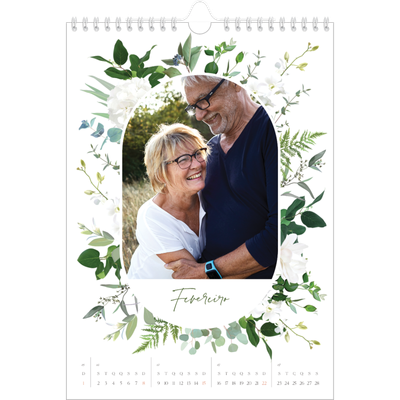 Calendário fotográfico A4 — Flores tradicionais [Fevereiro]