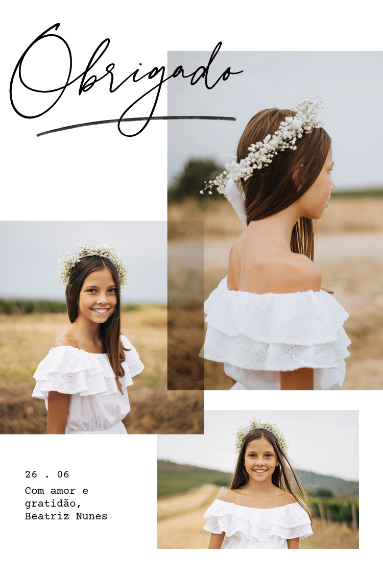 Cartões de agradecimento — Toque pessoal