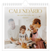 Calendário quadrado — Texto dourado grande [capa]