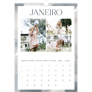 Calendário fotográfico A3 — Efeito de pincel