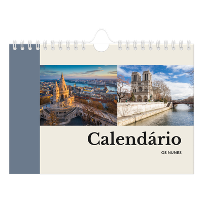 Calendário A5 horizontal — Vistas do mundo [capa]