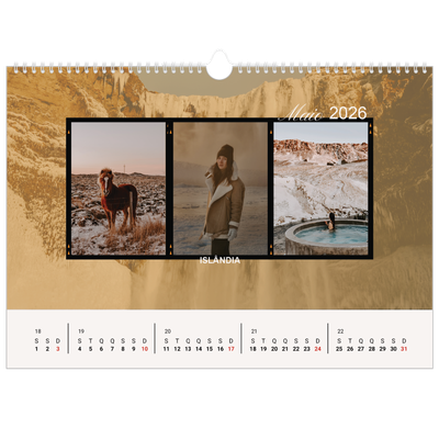Calendário A3 Horizontal — Aventura e desejo de viajar [capa]