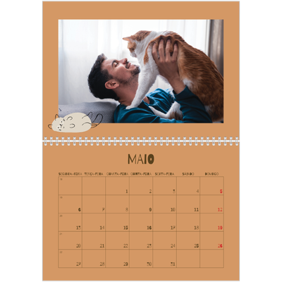 Calendário A4 duplo — Gatinho brincalhão [capa]