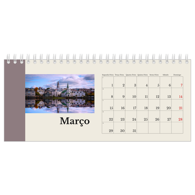 Calendários de mesa — Vistas do mundo [Março]