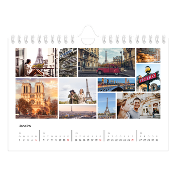 Calendário de Fotografias A5 Paisagem — Moldura