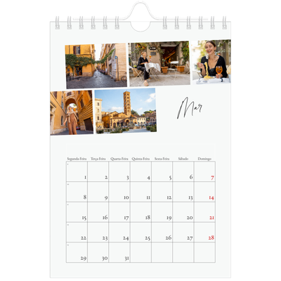 Calendário A5 — Férias na cidade [Março]