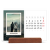 Calendário de mesa com suporte em madeira - horizontal  — A edição de retrato [Fevereiro]