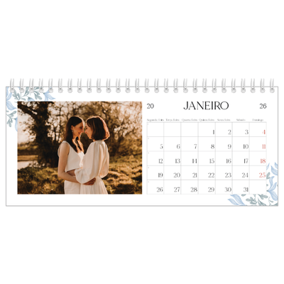 Calendários de mesa — Floral elegante [Janeiro]