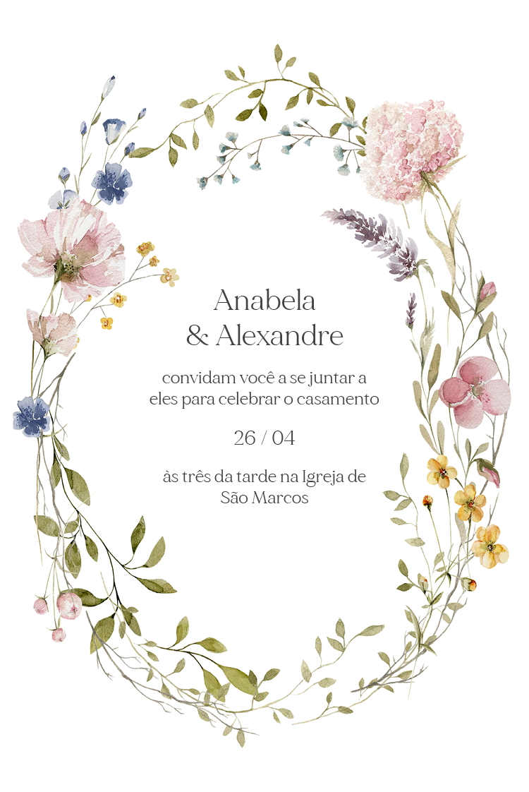 Convites — Felicidade em flor