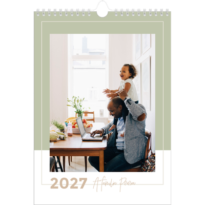Agenda familiar A4 — Molduras em tons de terra Planner - Família de 3 [capa]