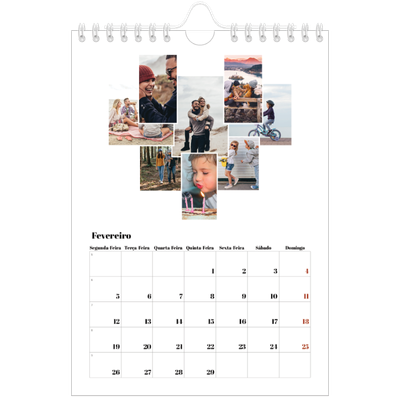 Calendário A5 — Formas de colagem [Fevereiro]