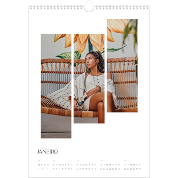 Calendário fotográfico A3 — Mosaicos de viagem