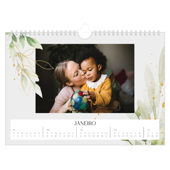 Calendário de Fotografias A4 Paisagem — Salpicos florais