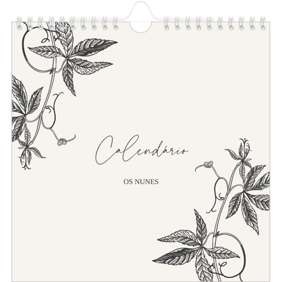 Calendário quadrado — Tinta e hera [capa]